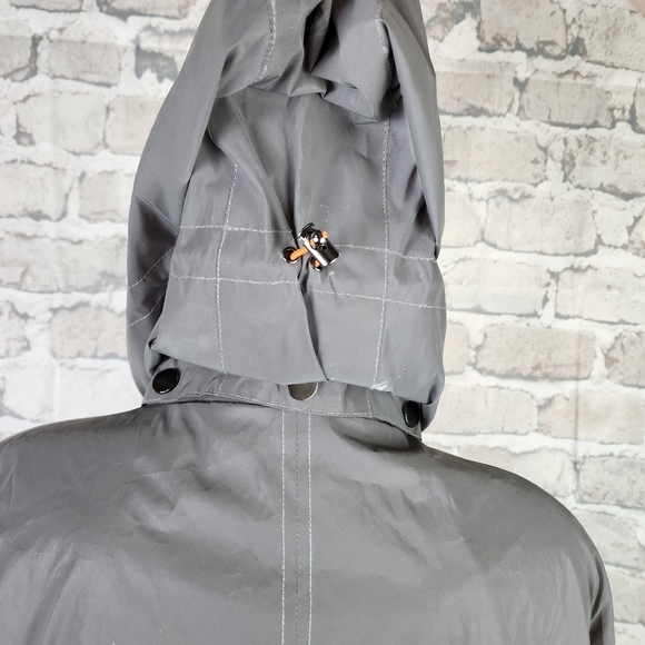 nuage Reflective Hooded Raincoat Silver  Outdoor Size 14 - Picture 14 of 15